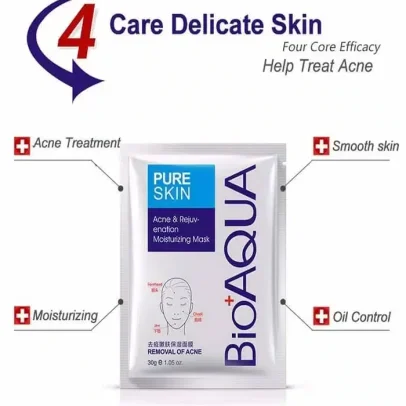Bioaqua Acne Removal ( Pure Skin ) Acne Rejuvenation Moisturizing Sheet Mask